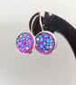 Blue Faux Druzy Lever Back Earrings, Gift for Her, Faux Druzy Earrings, Earrings - Image 7
