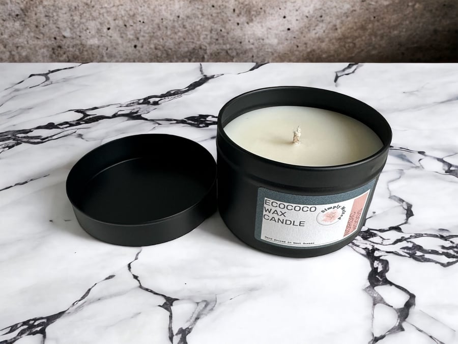 Nordic Woods Tin Candle Made From Coconut Wax, These Tins Make The Perfect Small