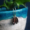 Copper Seed Pod Dangle Earrings