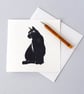 Black Cat Card - Cute Personalised Card, Custom Card, Father’s Day, - Image 1