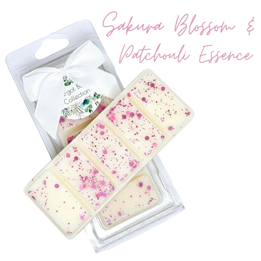 Sakura Blossom & Patchouli Essence Wax Melts UK 50G Luxury Natural High Scented