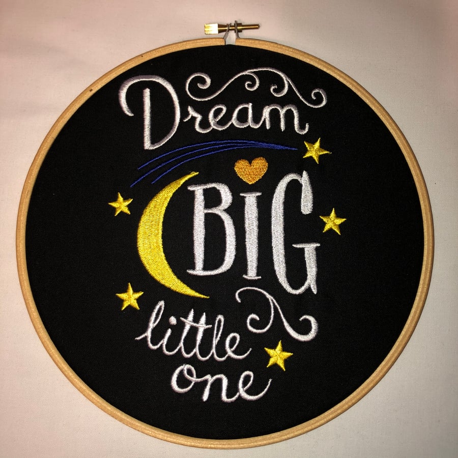 Hooped Embroidered Dream Big Little One
