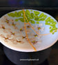 Unique Handmade Fused Glass Bowl "Dogwood" with Kintsugi repair - Image 4