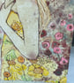 Blond haired beauty floral card - Image 4