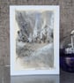 Snowy Pines. Blank Card. Handpainted Original Art. 260207 - Image 5