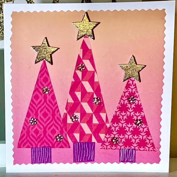 Pink Christmas Card