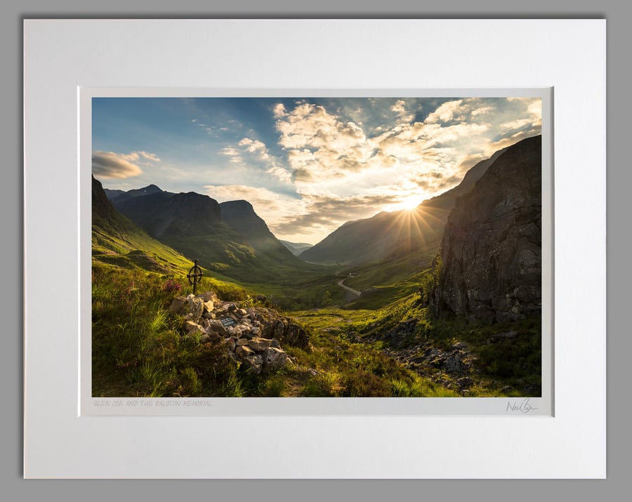 Glen Coe Ralston Memorial Scotland - A3 (50x40cm) Unframed Print