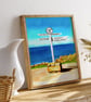Land's End, Cornwall Illustrated A4 Art Print - Image 5