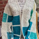 Handmade Crochet Granny Square Cardigan 