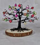 Small Wire Tree with Colourful Beads on a Wooden Base - Image 4