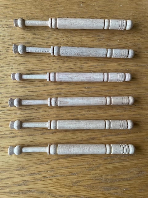 Lace bobbins. Sets of 6 