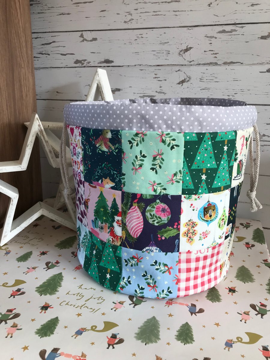 Large patchwork pudding bag
