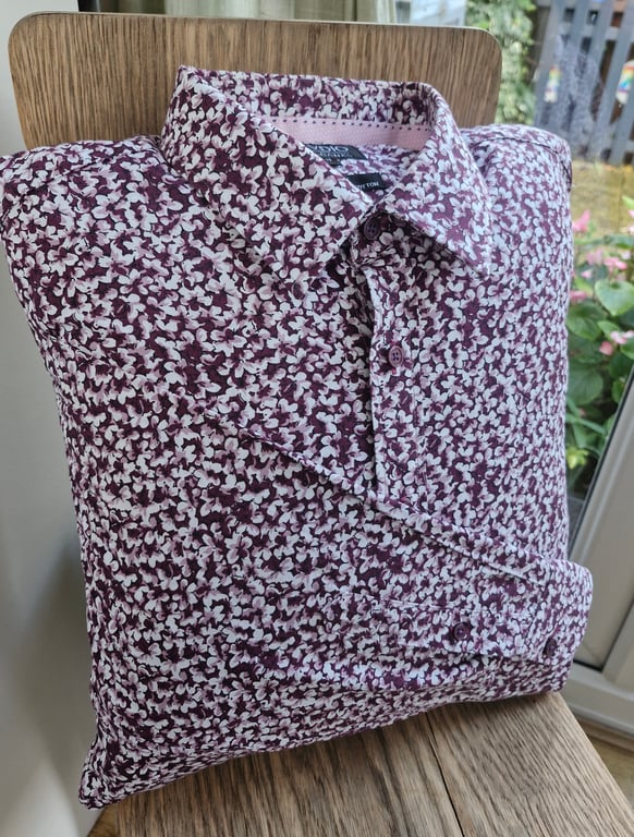 Large Memory Tribute Complete Cushion Handmade Using The Clothing of a Loved One