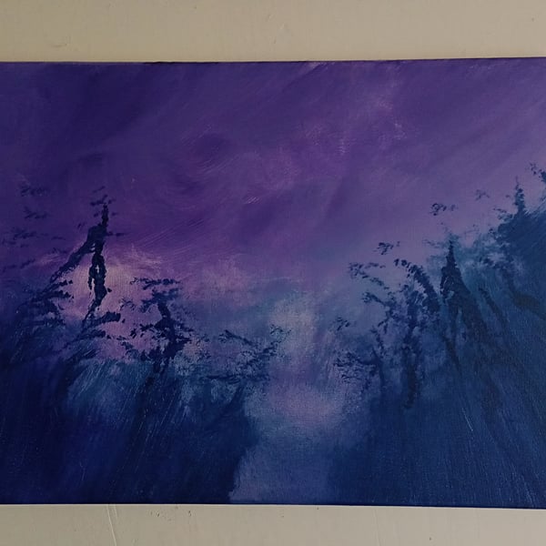 Oil Painting Entitled, 'Violet Dusk'