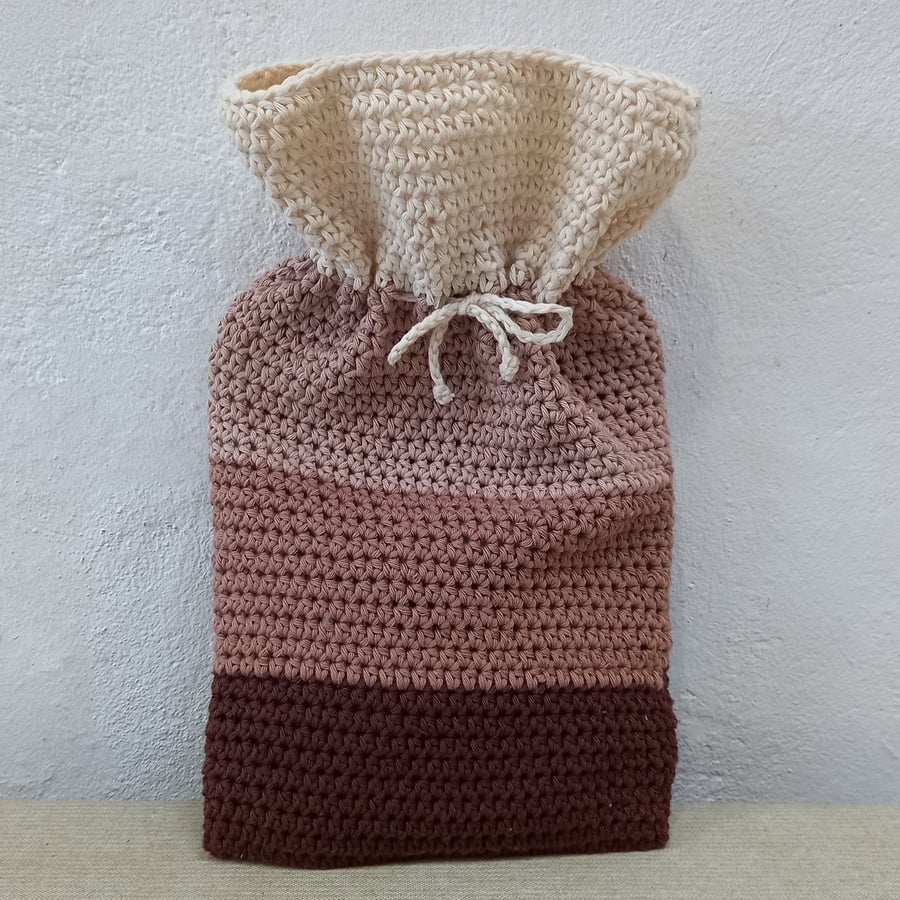 Crochet Pattern PDF - Gradient Hot Water Bottle Cover - Aran
