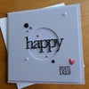 Happy Father's Day Card - Black Polka Dot 