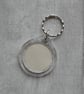 Red Cross Stitch Heart - Round Keyring - Image 4
