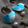 Sale!!Turquoise and green bird earrings
