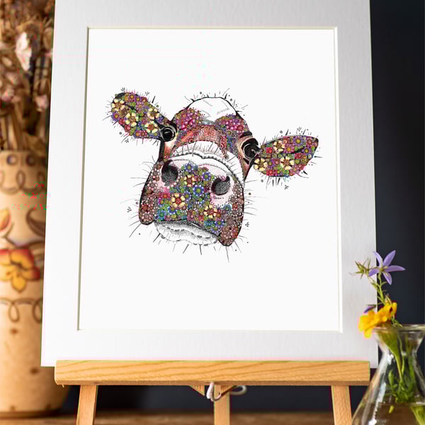 ‘Primrose the Cow’ Art Print 