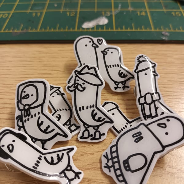 Pigeon Pin Badge