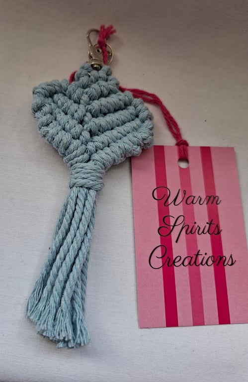 Macrame Heart shaped Keyring