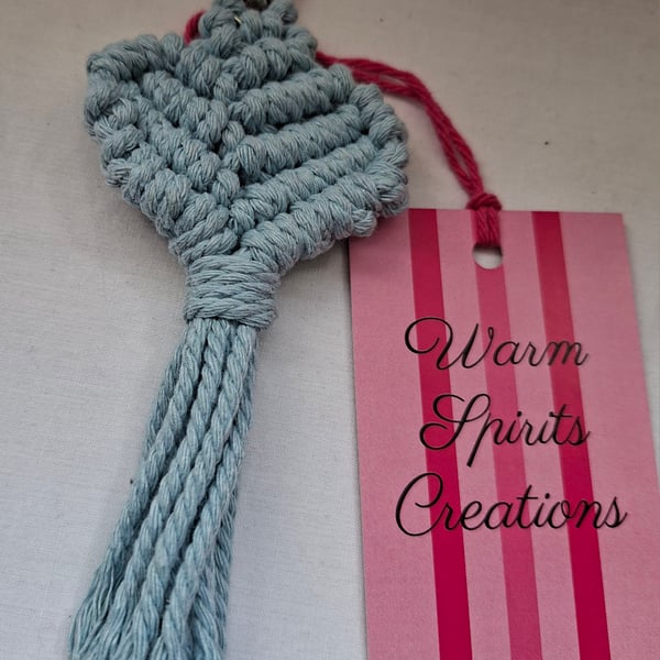 Macrame Heart shaped Keyring