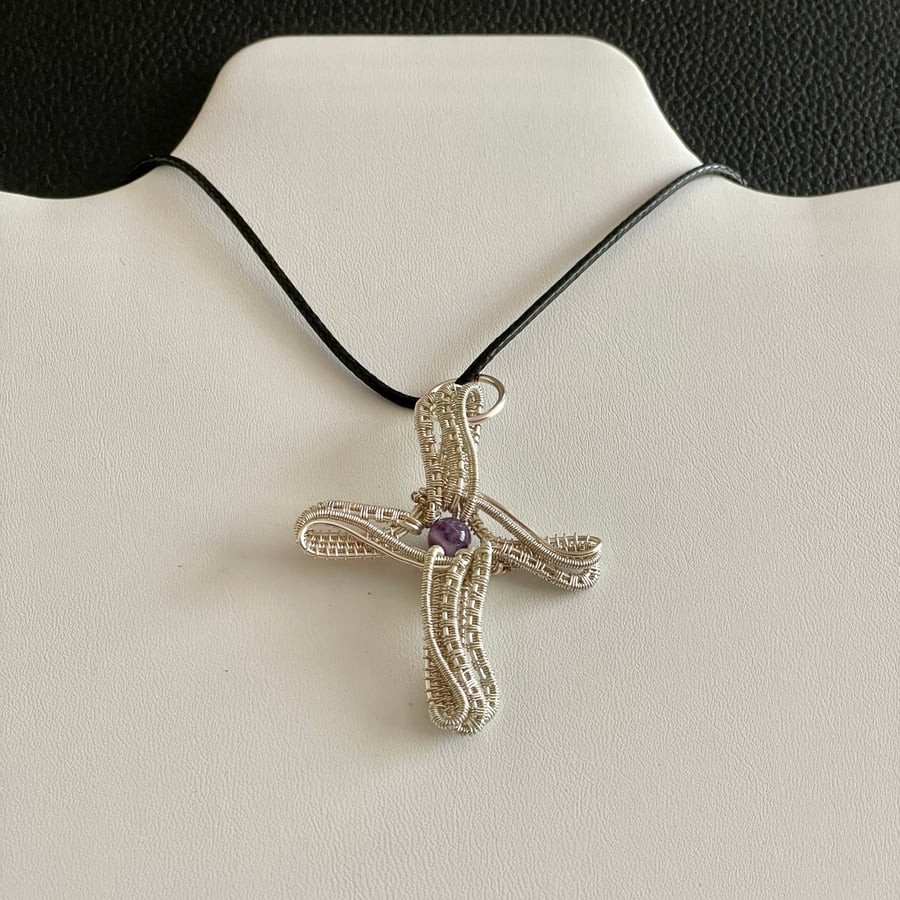Amethyst Cross Pendant