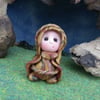 Woodland Gnome 'Hok' 1.5" OOAK Sculpt by Ann Galvin