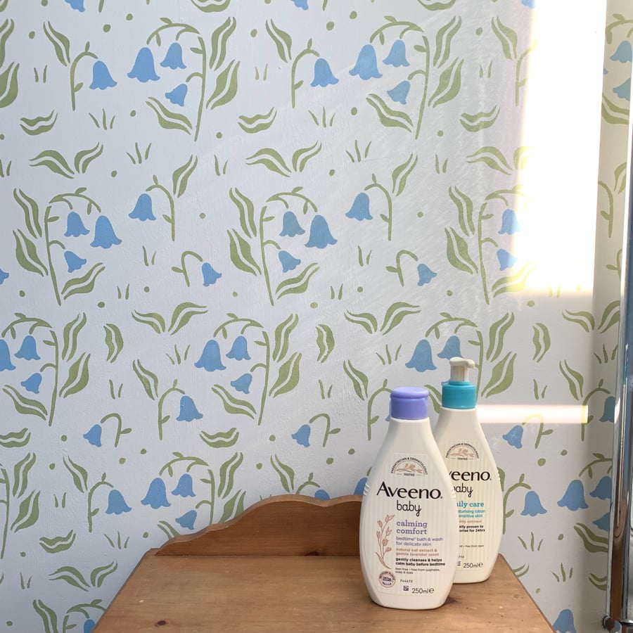Bluebell Forest Stencil - Floral Stencil for Walls, Furniture & DIY Crafts
