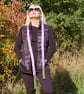 Handmade Felted Wool Decorative Scarf Tie – Lavender Design - Image 3