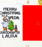 Personalised Cute Penguin Granddaughter Christmas Card - Image 4