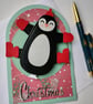 Jumping Penguin Christmas Card  - Image 3