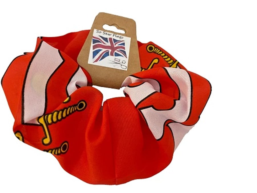 Middlesex British County Flag Hair Scrunchie Scrunchies Accessory Band Elastic