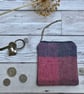 Hand Woven Wool Tweed and Scottish Linen Coin Purse, Credit Card Purse - Image 2