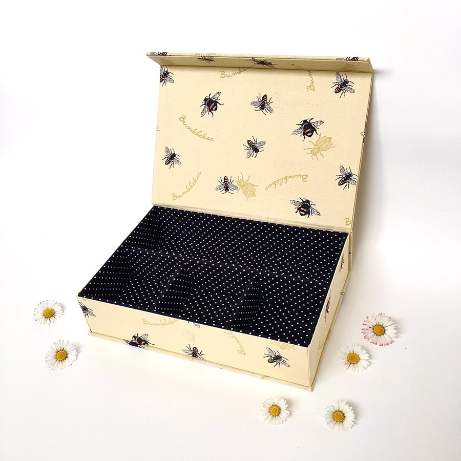 Bumblebee Handmade Fabric Covered Organiser 