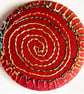 Buttons 1 inch button Hand Dyed Silks and Cottons Free Machine Embroidery Button