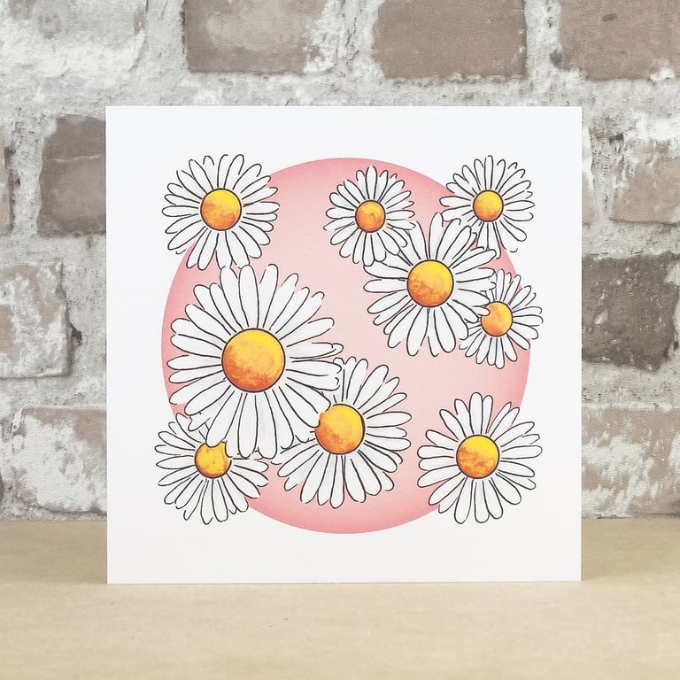 Daisy Card Blank Greeting Card