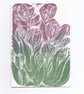 Tulip Postcard Set. A6 Linocut Prints - Image 2