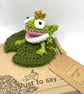 Crochet Frog Prince ( or Princess) on a Lily Pad - Image 1