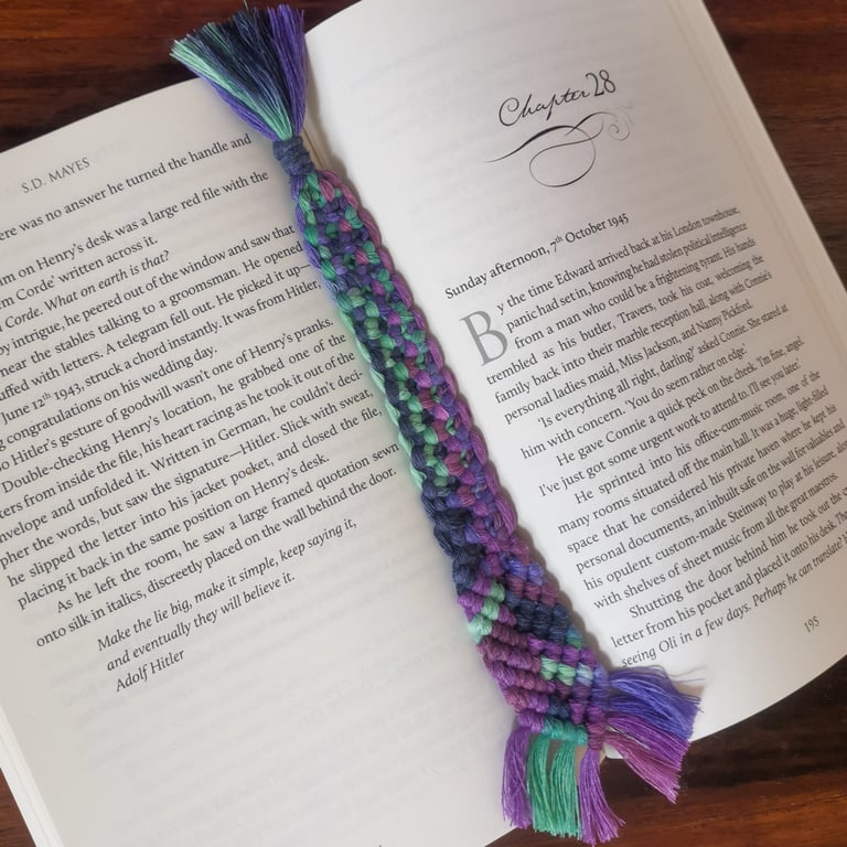 Bookmark - Handmade Macrame Boho - Purple Dream FREE UK P&P
