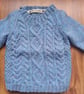 Hand knitted childs cable stitch Aran jumper - Image 4
