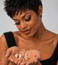 Orange and White Fused Glass French Drop Earrings and Pendant Set - Image 5