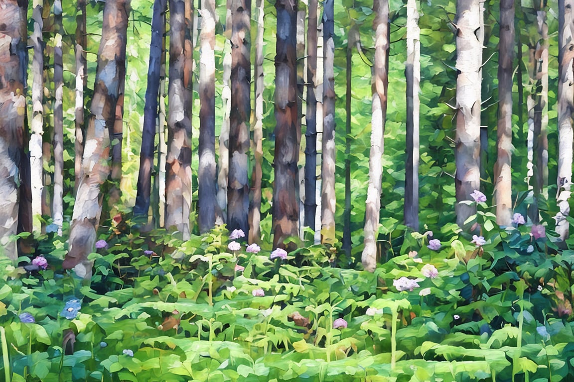 A5 Greeting Card Woods Norfolk