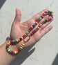 Smarties Rainbow Hand Knotted Beaded Necklace - Image 7