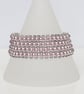 Light Pink Beaded Cuff Bracelet - Image 3