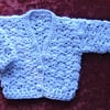 baby crochet V neck cardigan 0-3 months ( ref F 745)