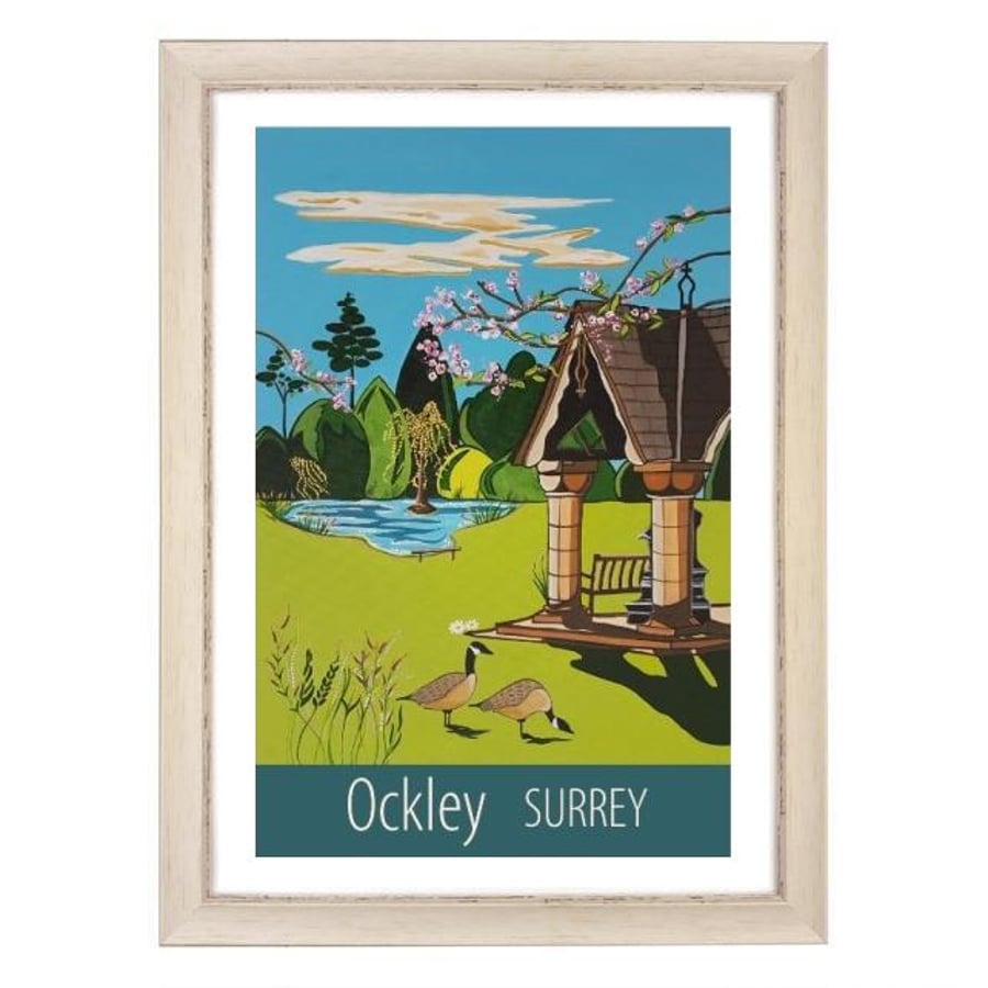 Ockley Surrey travel poster print by Susie West