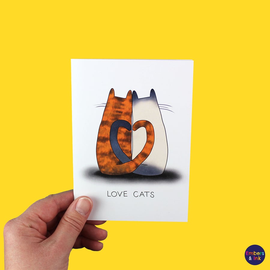 Love Cats card by Embers and Ink