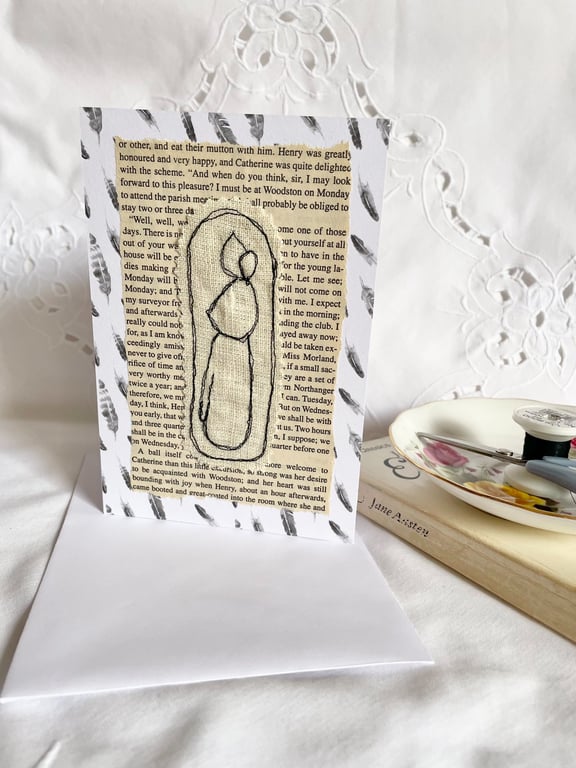 Regency Lady Card Jane Austen Card Blank Northanger Abbey Card Regency Fashion