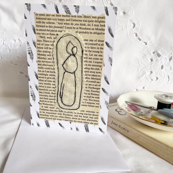 Regency Lady Card Jane Austen Card Blank Northanger Abbey Card Regency Fashion